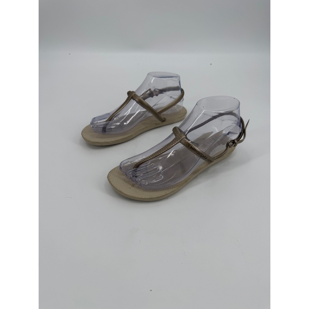 Havaianas Freedom SL Metallic Bronze T-Strap Sandals Womens 9/10W EUR 41/42